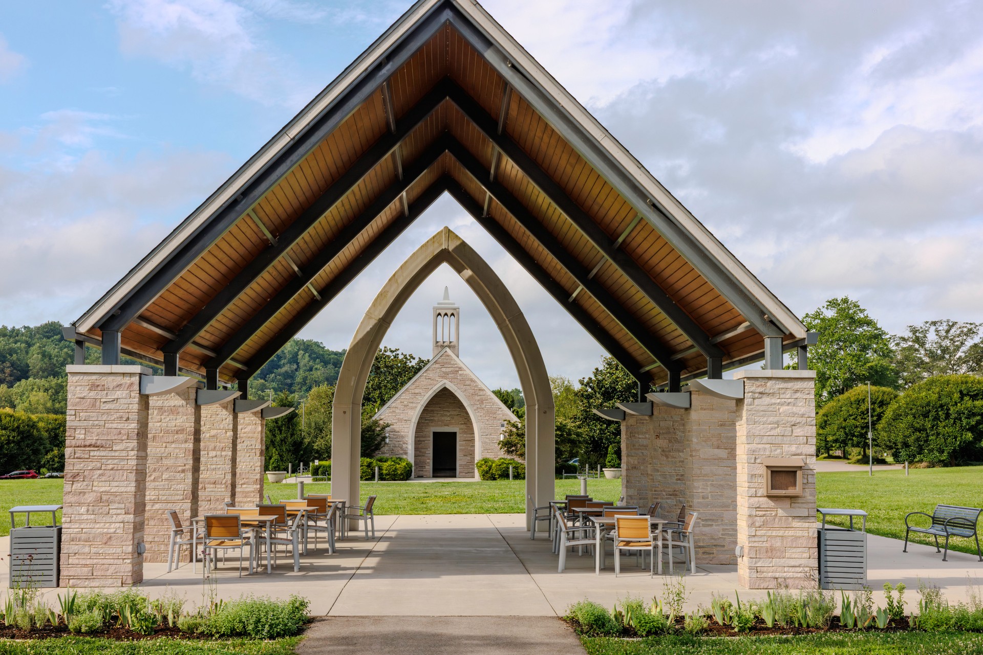 Close up of a church building or a community center building